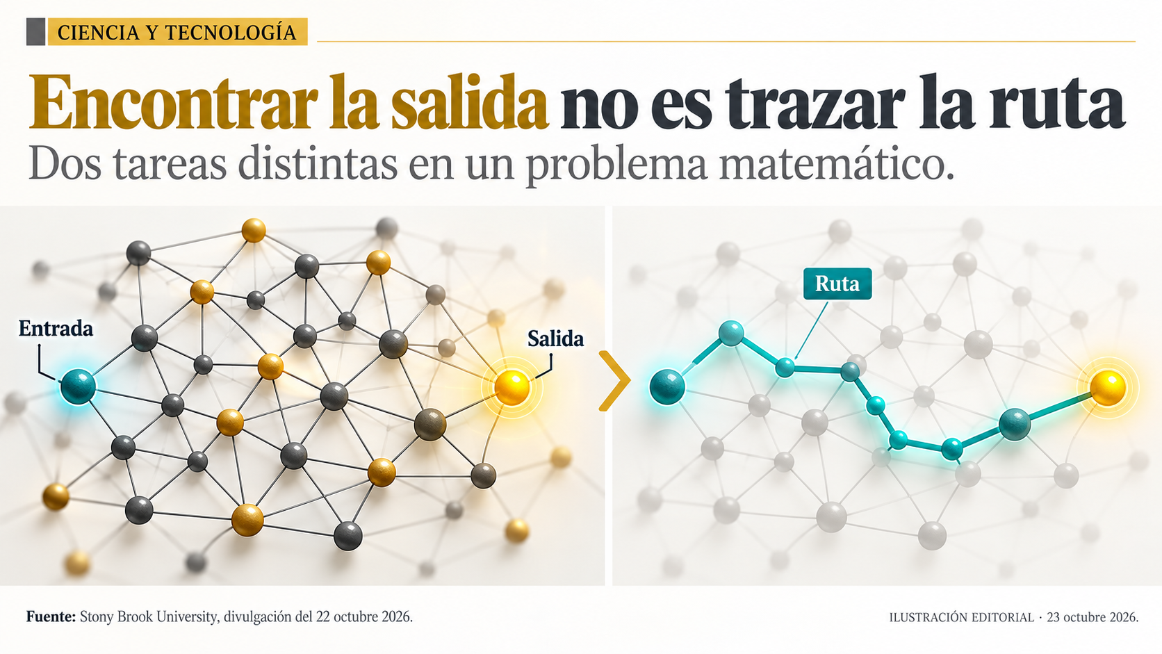 Localizar una salida y entregar un camino son respuestas distintas.