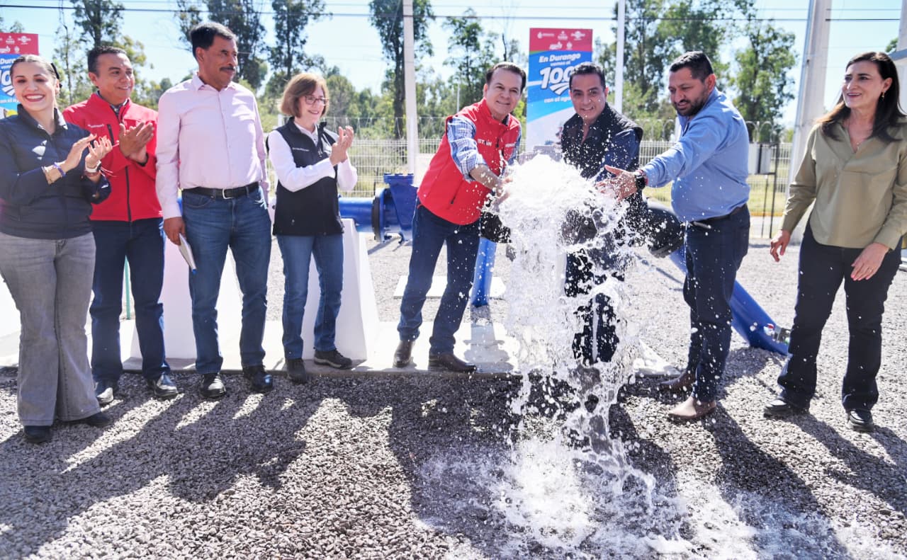 Esteban y Toño garantizan agua diaria para 40 mil duranguenses con el nuevo pozo Buenos Aires