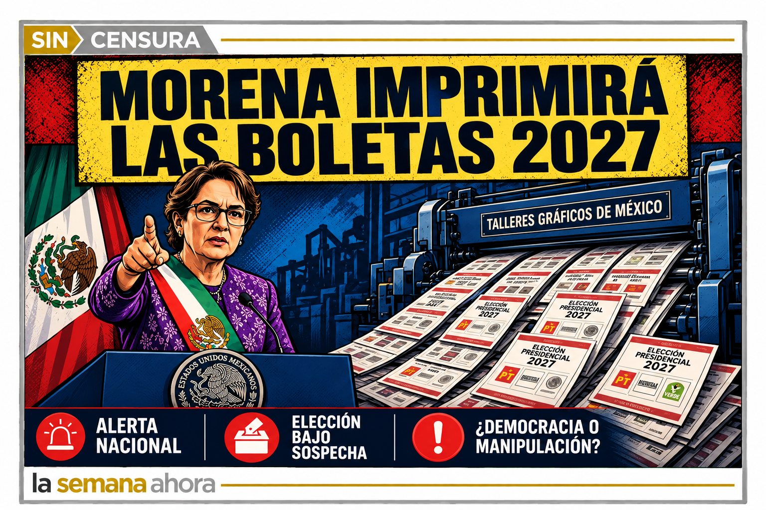 Sin Censura: Morena imprimirá las boletas 2027