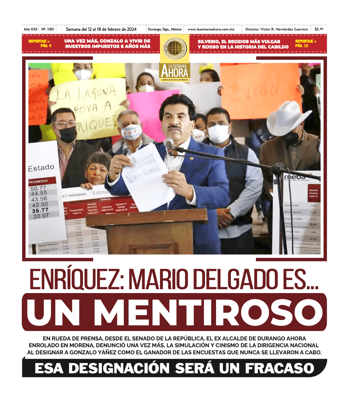 Portada del semanario 1183