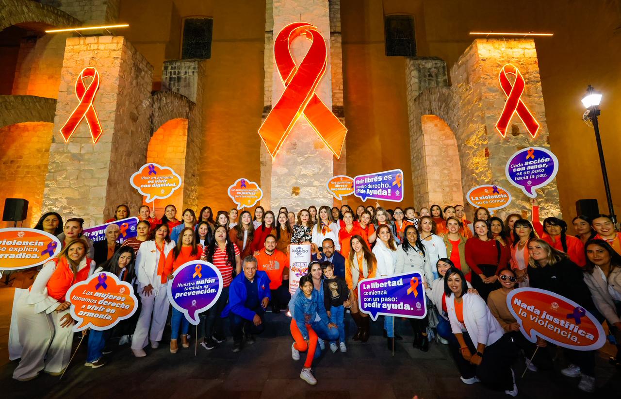 Unidas somos imparables: mujeres duranguenses encienden la luz naranja por una vida libre de violencia