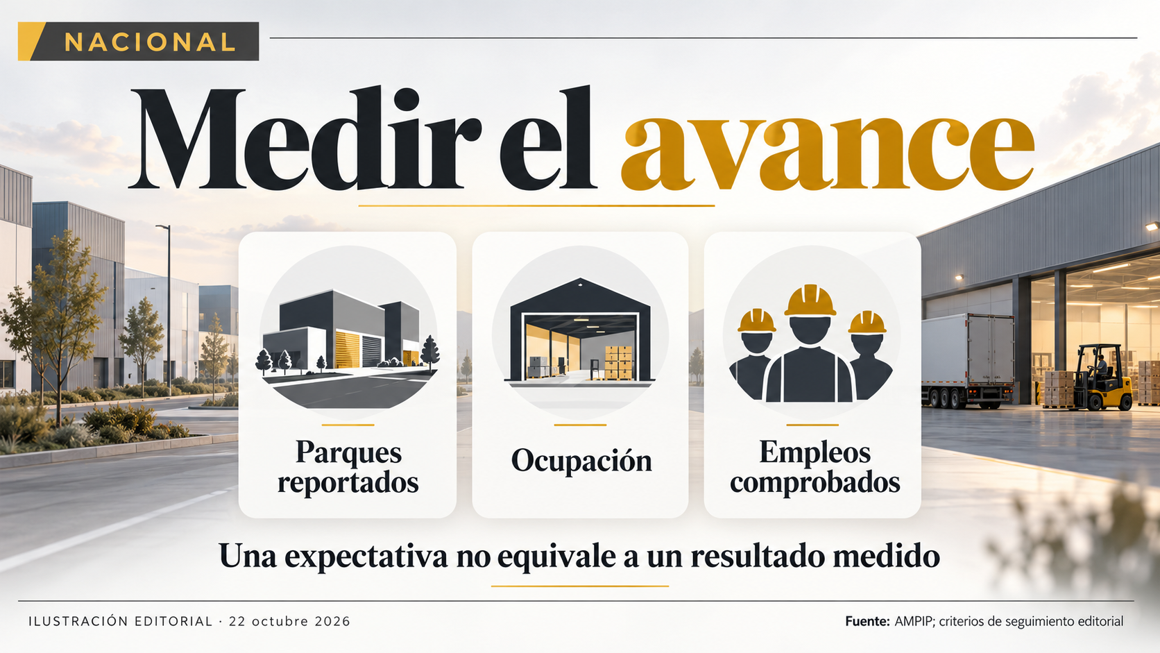 Parques reportados, ocupación y empleos comprobados son indicadores diferentes.